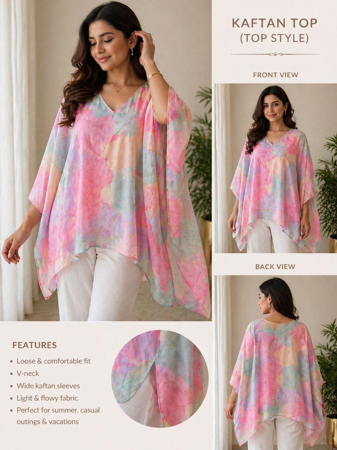 stich by bhavya rainbow mist kaftan for women