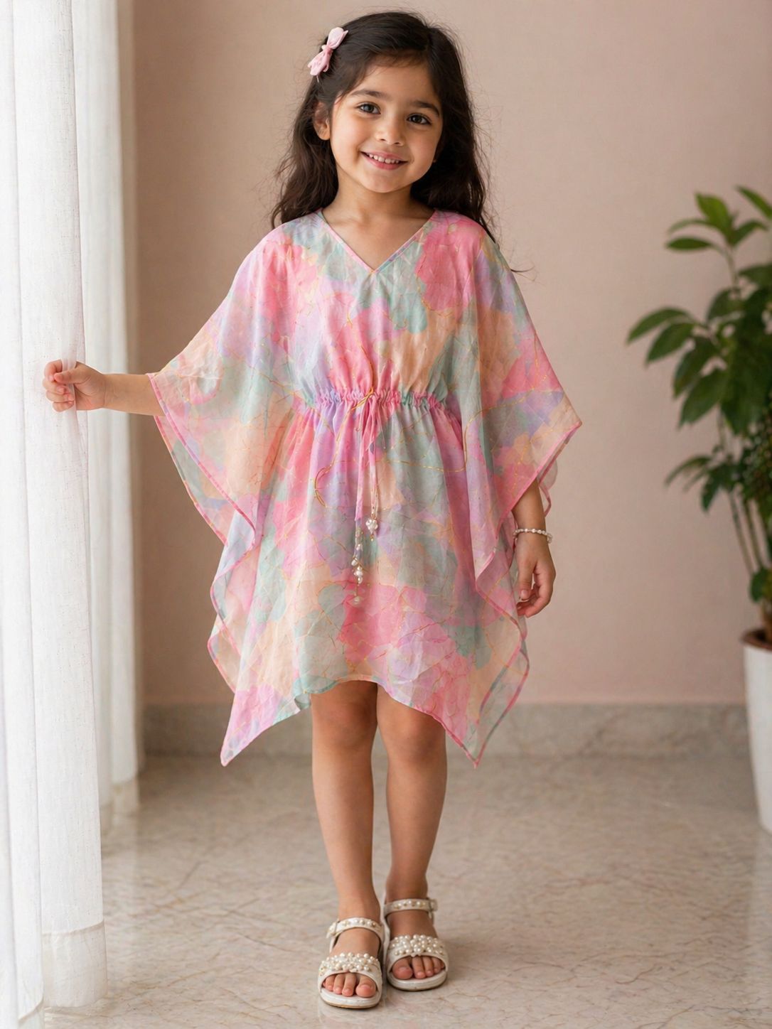 stich by bhavya rainbow mist kaftan for girls