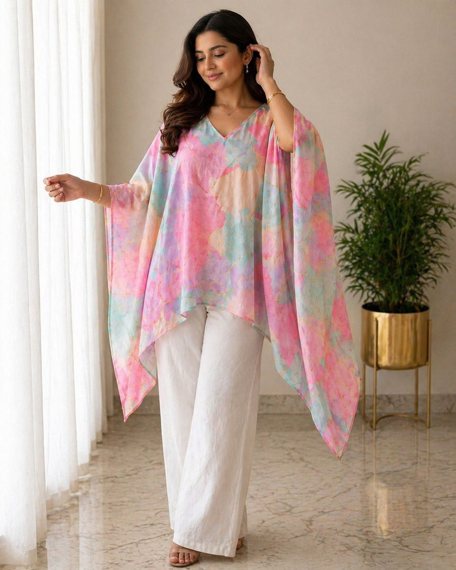 stich by bhavya rainbow mist kaftan for women