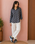 stich by bhavya apple print casual shirt for women
