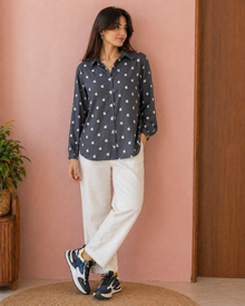 stich by bhavya apple print casual shirt for women
