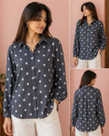 stich by bhavya apple print casual shirt for women