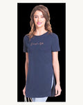 Long Length T-Shir - A142 - Black